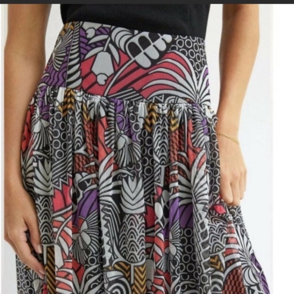 Anthropologie Farm Rio tropical maxi skirt xs new - Picture 5 of 10